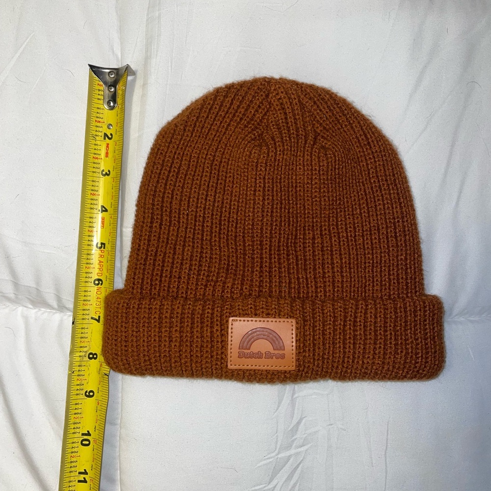 Dutch Brothers coffee / Brown Beanie hat.